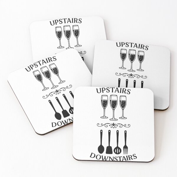 Item preview, Upstairs, Downstairs Vintage Champagne & Kitchen Utensils Split Design designed and sold by yaney85.