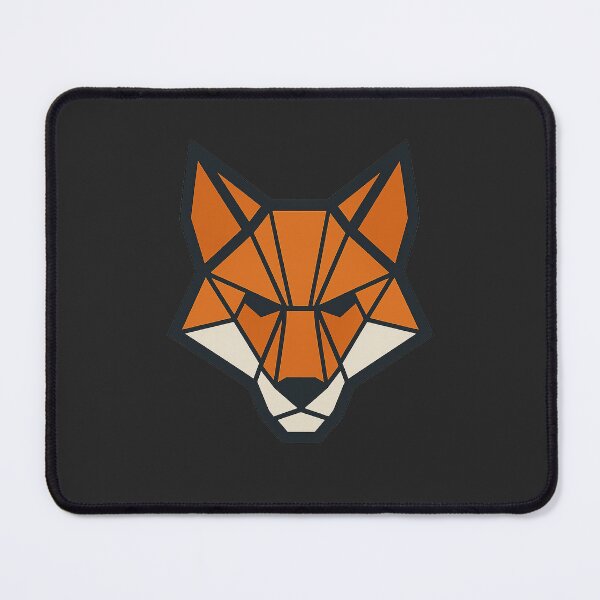Item preview, Geometric Fox Head – Low Poly Symmetrical Design designed and sold by Bratak.