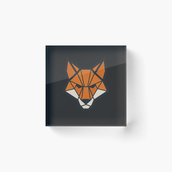 Item preview, Geometric Fox Head – Low Poly Symmetrical Design designed and sold by Bratak.