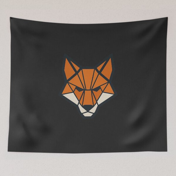 Item preview, Geometric Fox Head – Low Poly Symmetrical Design designed and sold by Bratak.