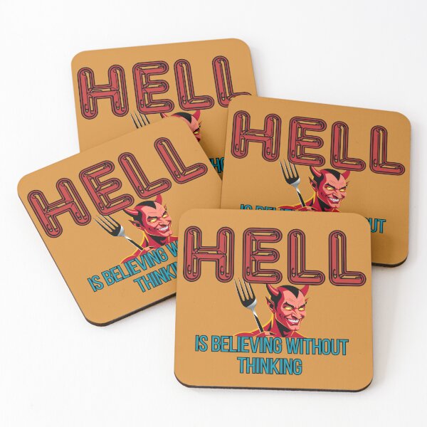 Item preview, Hell Is Believing Without Thinking – Dark Atheist Logic Quote Design designed and sold by Zachlogic.