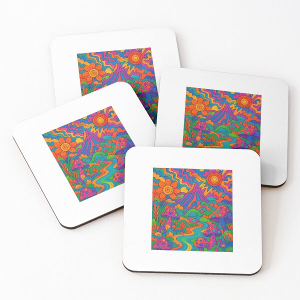 Item preview, Psychedelic Trippy Landscape | Vibrant Colorful Fantasy Illustration designed and sold by glamoursh.