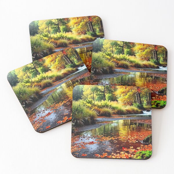 Item preview, Golden autumn by the river designed and sold by PixelParadies.