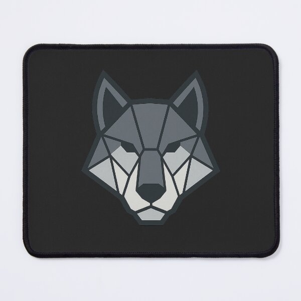 Item preview, Geometric Wolf Head – Low Poly Symmetrical Animal Design designed and sold by Bratak.