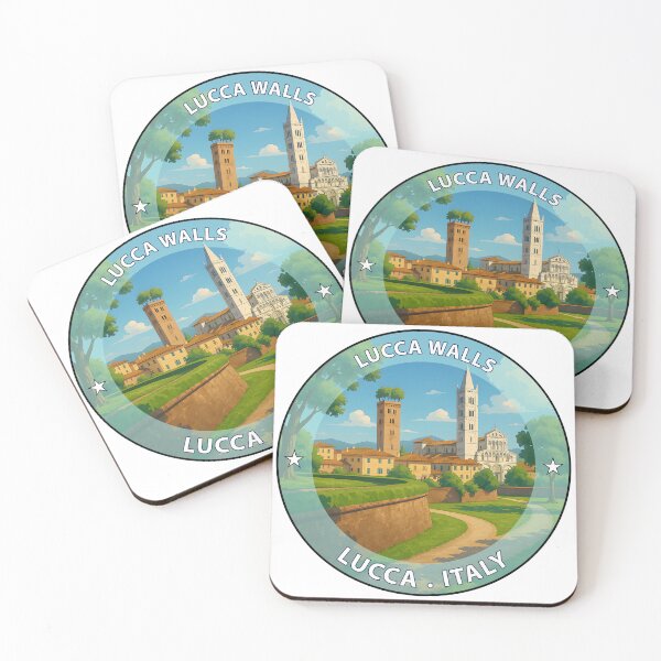 Item preview, Lucca City Walls Tuscany Italy - Iconic Landmark Travel vacation destination souvenir stamp  designed and sold by inkNext.