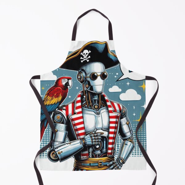 Item preview, Pirate robot and colorful parrot designed and sold by Dogandesighn.