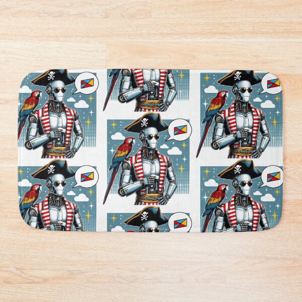 Item preview, Pirate robot and colorful parrot  designed and sold by Dogandesighn.