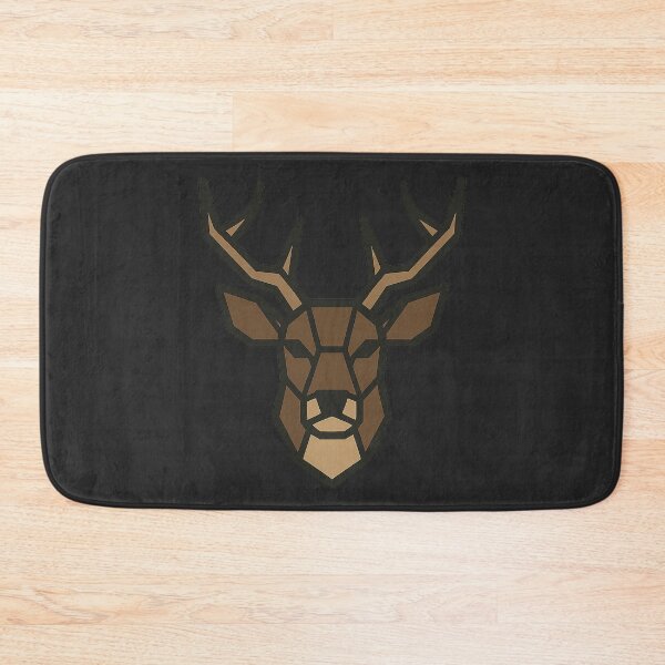 Item preview, Geometric Deer Head – Low Poly Symmetrical Antler Design designed and sold by Bratak.