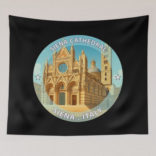 Item preview, Siena Cathedral Italy - Iconic Landmark Travel vacation destination souvenir art stamp designed and sold by inkNext.