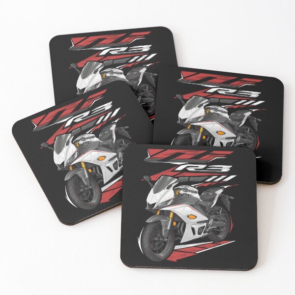 Item preview, Yamaha YZF-R3 2019 (Vivid White) for Motorcycle Riders designed and sold by MotoApparelHub.