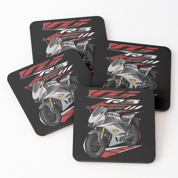 Item preview, Yamaha YZF-R3 2020 (Matte Silver White) for Motorcycle Riders designed and sold by MotoApparelHub.