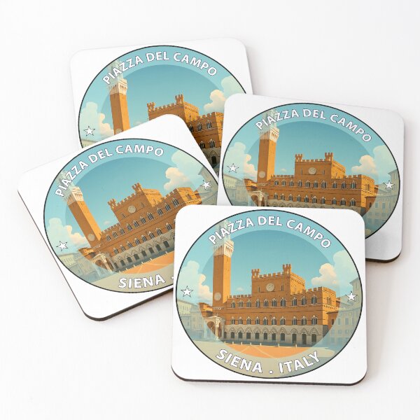 Item preview, Piazza del Campo Siena Italy - Iconic Landmark Travel vacation destination souvenir stamp  designed and sold by inkNext.