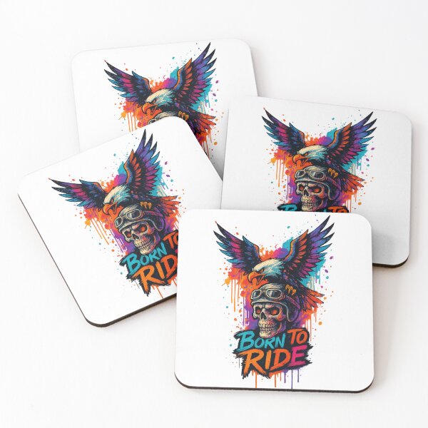 Item preview, Graffiti Skull Eagle – Born to Ride designed and sold by Maggrafi.