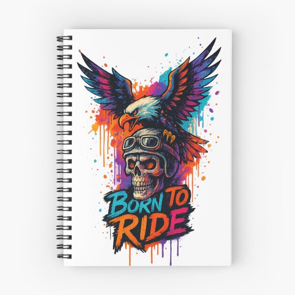 Item preview, Graffiti Skull Eagle – Born to Ride designed and sold by Maggrafi.