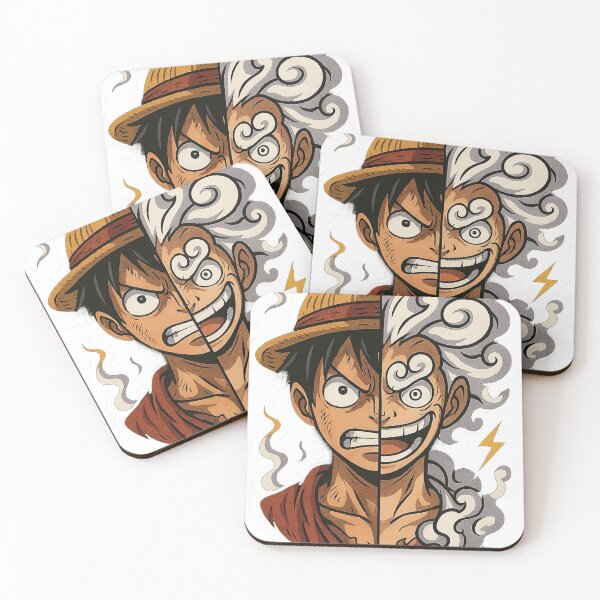 Item preview, One Piece Anime Luffy Split – Straw Hat vs Gear 5 designed and sold by SnapLabDesigns.
