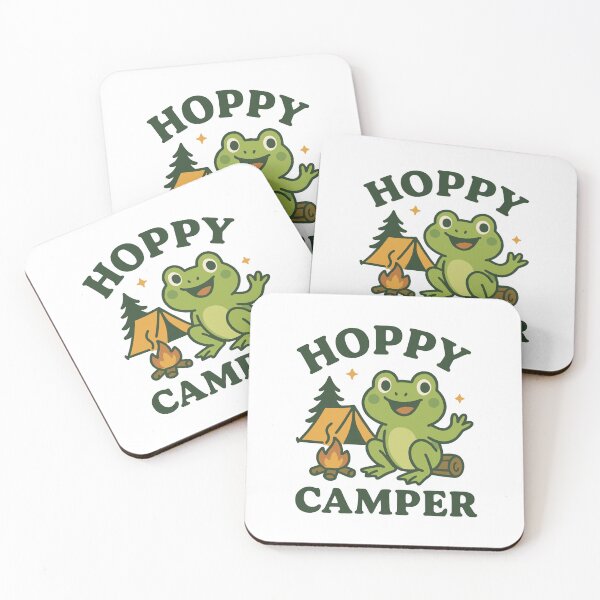 Item preview, Hoppy Camper - Frog camping with Tent designed and sold by futurekidlets.