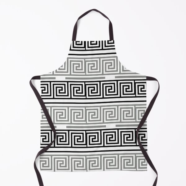 Item preview, White Background Grey Black Greek Key Fret Design designed and sold by PatternTitan.