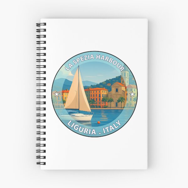 Item preview, La Spezia Harbour Italy - Iconic Landmark Travel vacation destination souvenir art stamp designed and sold by inkNext.