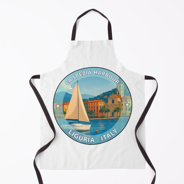 Item preview, La Spezia Harbour Italy - Iconic Landmark Travel vacation destination souvenir art stamp designed and sold by inkNext.