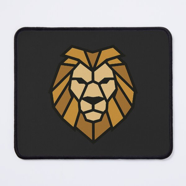 Item preview, Geometric Lion Head – Low Poly Symmetrical Mane Design designed and sold by Bratak.