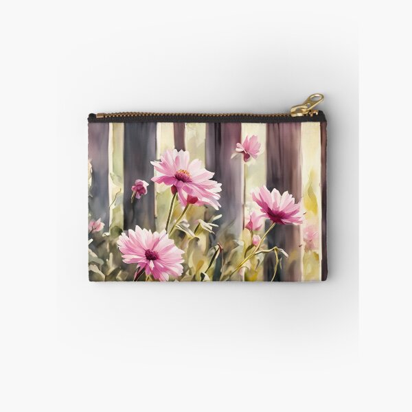 Item preview, Wooden Fence with Pink Flowers designed and sold by CalmnessbyChoice.