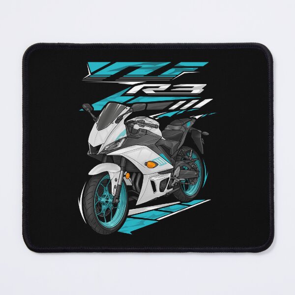 Item preview, Yamaha YZF-R3 2024 (Vivid White) for Motorcycle Riders designed and sold by MotoApparelHub.