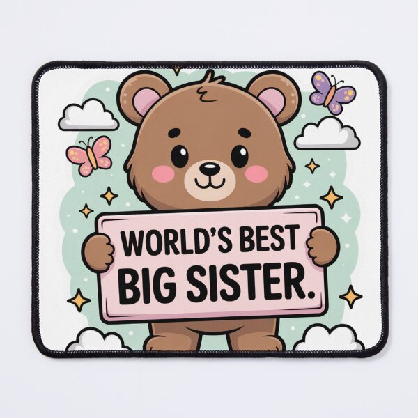 Item preview, World’s Best Big Sister Pastel Badge | Cute Kawaii Gift Sticker  designed and sold by podlook.