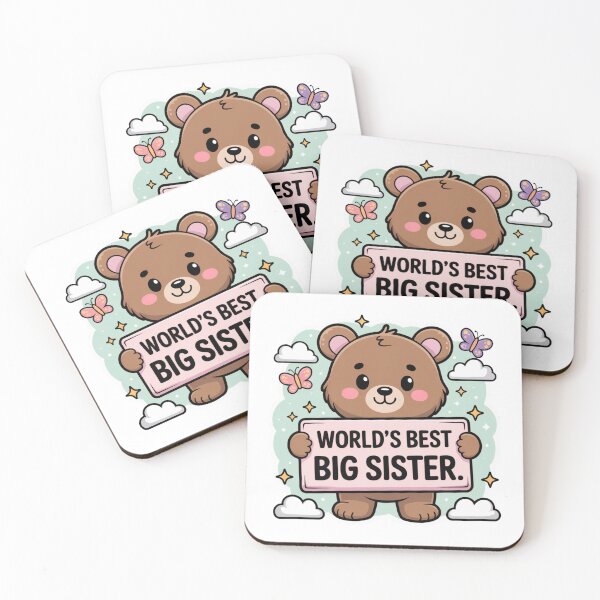 Item preview, World’s Best Big Sister Pastel Badge | Cute Kawaii Gift Sticker  designed and sold by podlook.