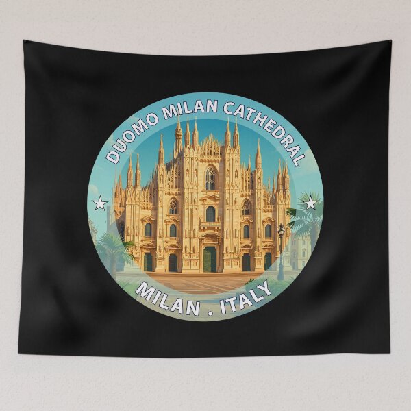 Item preview, Milan Cathedral Duomo di Milano Italy - Iconic Landmark Travel vacation destination souvenir art stamp designed and sold by inkNext.