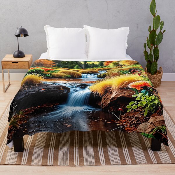Item preview, Golden autumn by the mountain stream designed and sold by PixelParadies.