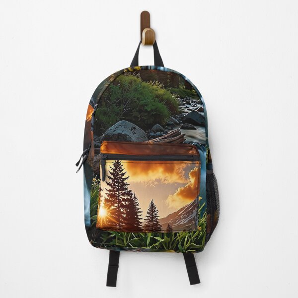 Item preview, Sunset on the mountain river designed and sold by PixelParadies.