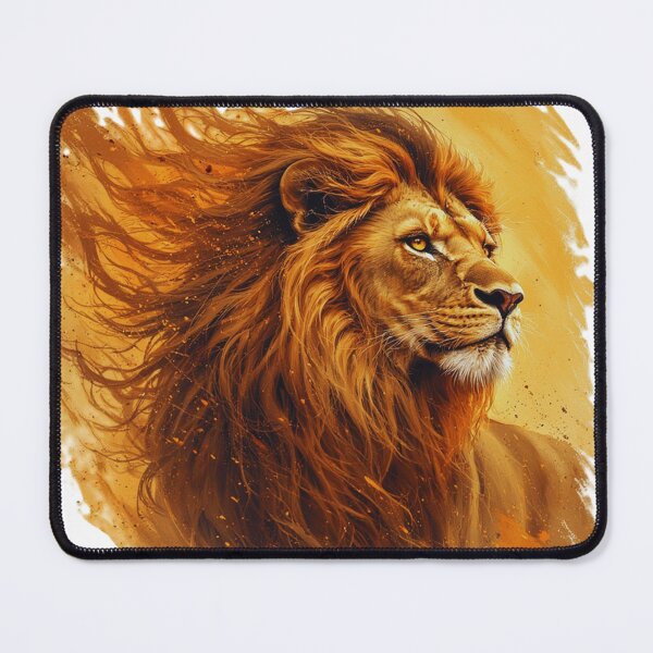 Item preview, Golden Mane Lion – Regal Big Cat Art Print by NegarTv Designs designed and sold by NegarTv Designs.