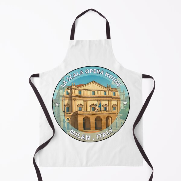 Item preview, La Scala Opera House Milan Italy - Iconic Landmark Travel vacation destination souvenir art stamp designed and sold by inkNext.
