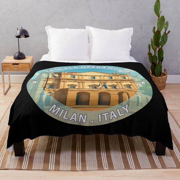 Item preview, La Scala Opera House Milan Italy - Iconic Landmark Travel vacation destination souvenir art stamp designed and sold by inkNext.