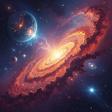 Artwork thumbnail, Galactic Ripple: Abstract Cosmic Vortex by xArchGoDx