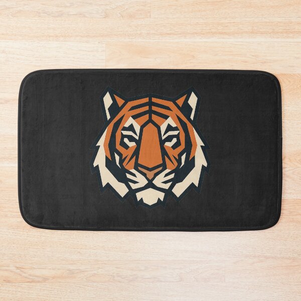 Item preview, Geometric Tiger Head – Low Poly Symmetrical Animal Design designed and sold by Bratak.