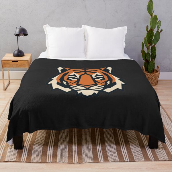 Item preview, Geometric Tiger Head – Low Poly Symmetrical Animal Design designed and sold by Bratak.