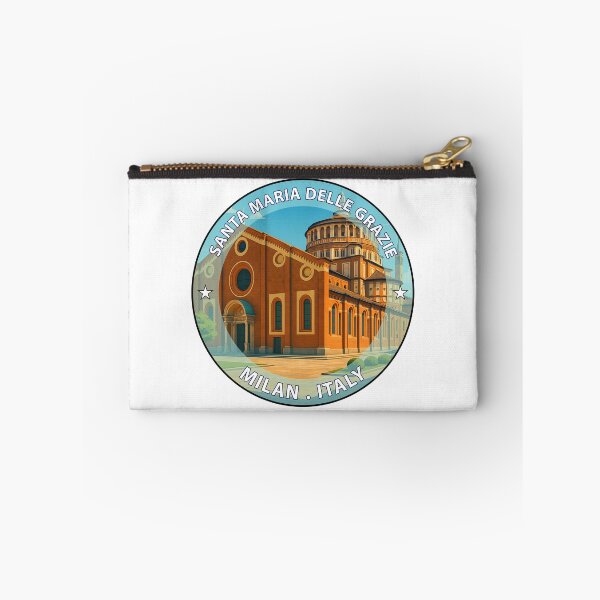Item preview, Santa Maria delle Grazie Milan Italy - Iconic Landmark Travel vacation destination souvenir art stamp  designed and sold by inkNext.