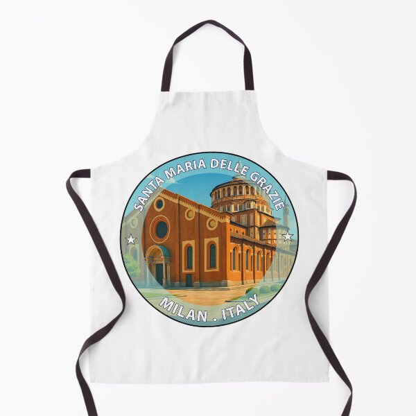 Item preview, Santa Maria delle Grazie Milan Italy - Iconic Landmark Travel vacation destination souvenir art stamp designed and sold by inkNext.
