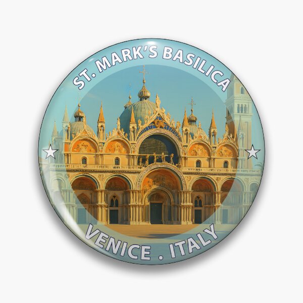 Item preview, St. Mark’s Basilica Venice Italy - Iconic Landmark Travel vacation destination souvenir art stamp  designed and sold by inkNext.