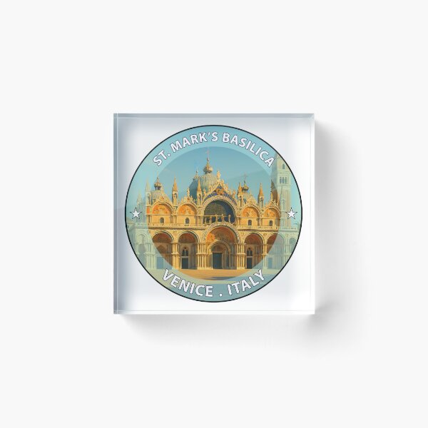 Item preview, St. Mark’s Basilica Venice Italy - Iconic Landmark Travel vacation destination souvenir art stamp  designed and sold by inkNext.