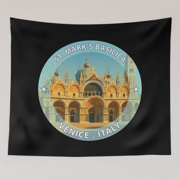 Item preview, St. Mark’s Basilica Venice Italy - Iconic Landmark Travel vacation destination souvenir art stamp  designed and sold by inkNext.
