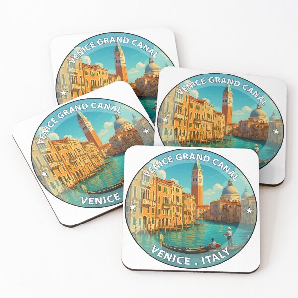 Item preview, Venice Grand Canal Summer Italy - Iconic Landmark Travel vacation destination souvenir art stamp  designed and sold by inkNext.