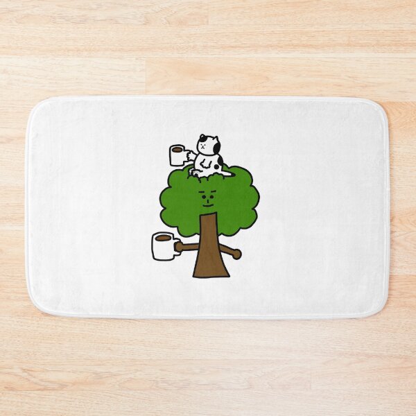 Item preview, a Cat and a tree guy with coffee designed and sold by superbaechoo.