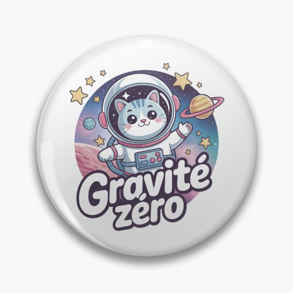 Item preview, Kawaii Astronaut Cat – "Zero Gravity" – Humor, Geek, Space & Manga Cartoon designed and sold by StarWearPlanet.