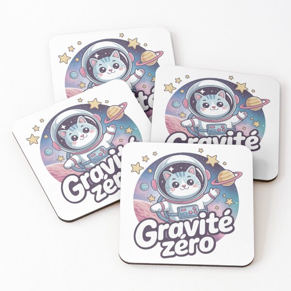Item preview, Kawaii Astronaut Cat – "Zero Gravity" – Humor, Geek, Space & Manga Cartoon designed and sold by StarWearPlanet.