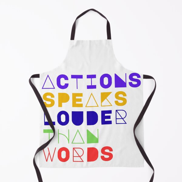 Item preview, Actions Speak Louder Than Words Motivational Quote :Bold Typography Design designed and sold by AlienTechs.