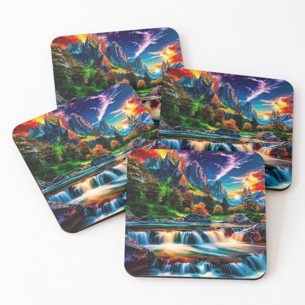 Item preview, The waterfalls at dusk designed and sold by PixelParadies.