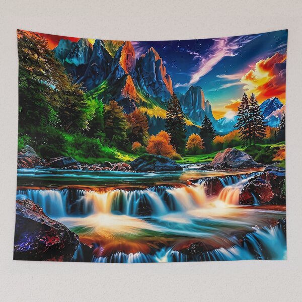 Item preview, The waterfalls at dusk designed and sold by PixelParadies.