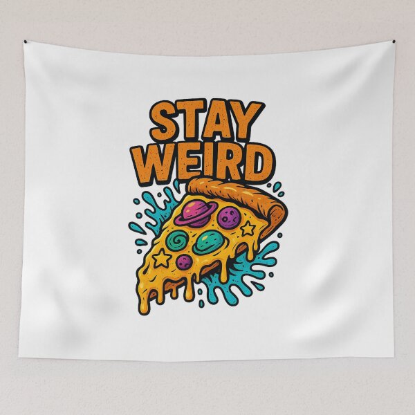 Item preview, Stay Weird Cosmic Pizza – Fun Trippy Space Slice Graphic designed and sold by BloomOfDesign.